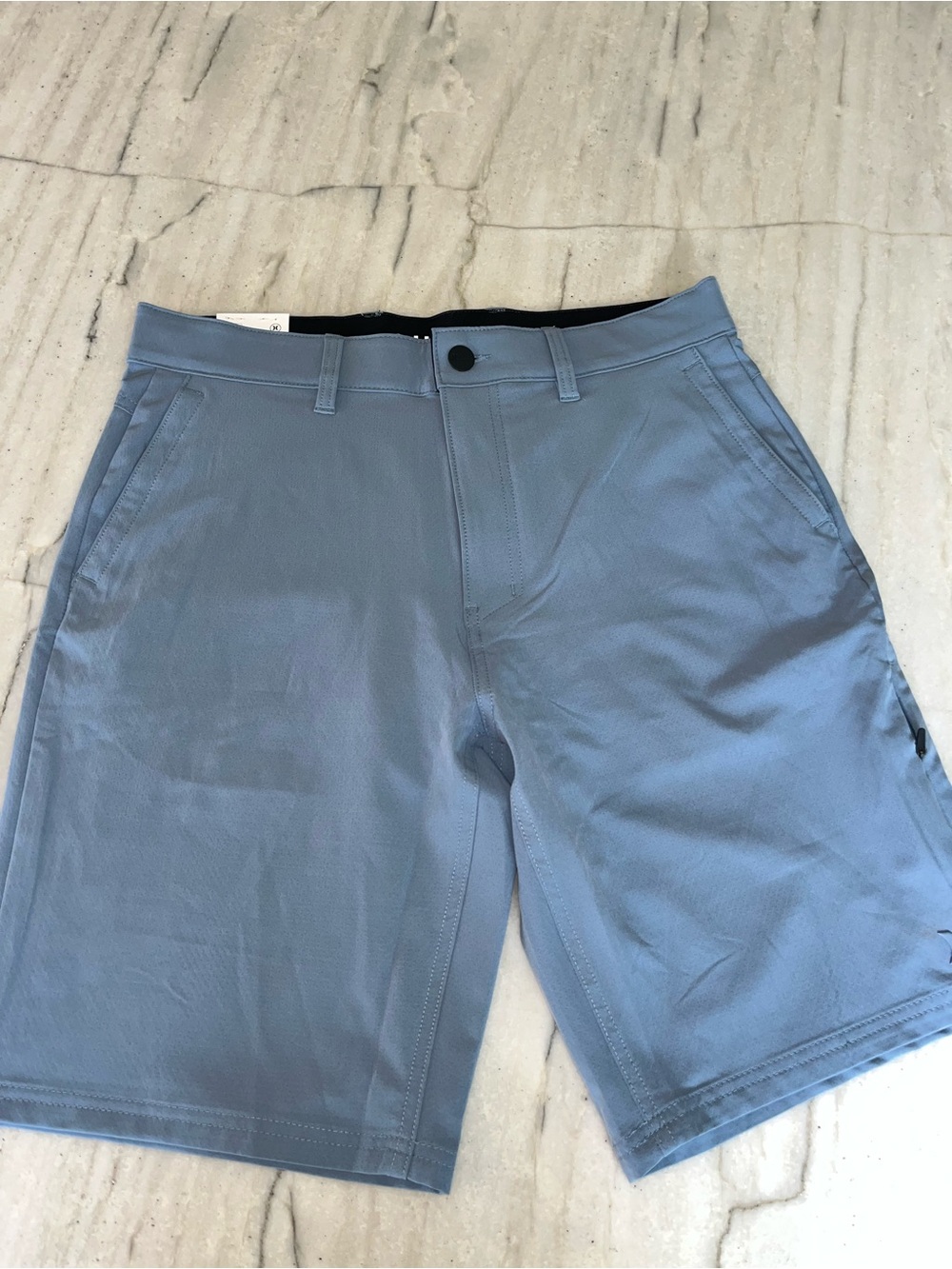 HURLEY TREK HYBRID GOLF SHORTS SZ 32 NEW WITH TAGS 20” BLUE